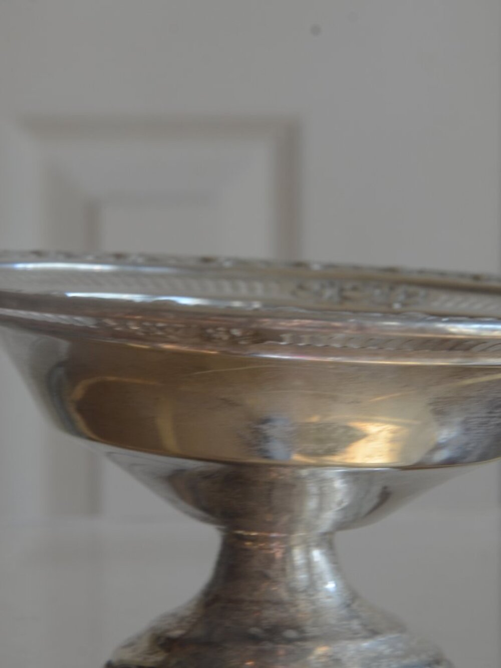 Vintage Royal Rose Sterling Silver Candy Bowl Floral Rim Bonbon Dish 200 Grams - Picture 3 of 13